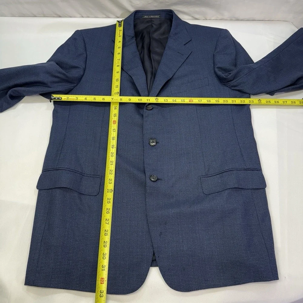 Ermenegildo Zegna Matt Hunter 44R (EU 54R) Wool Blazer‎ Suit Jacket Navy *READ*